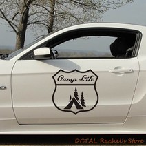 Camp Life Hunter 자동차 스티커 하이킹 데칼 연료 탱크 커버 도어 창문 트렁크 오토바이 헬멧 VW Golf Pol, 14 네이비 블루_02 30x29cm