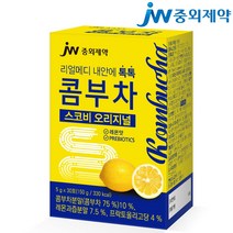 JW중외제약 리얼메디 내안에 톡톡 콤부차 레몬 30포 스코비 오리지널 분말 스틱 꼼부차 탄산 음료 차 레몬맛