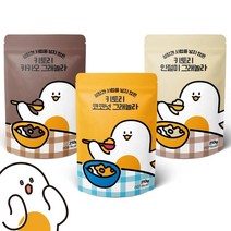 키토리 저당 수제 그래놀라 씨리얼 210g 탄수화물을 낮춘 수제 시리얼 카카오 코코넛 인절미, 카카오+코코넛+인절미 각210g 1팩총3팩