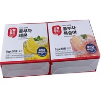 오늘좋은 콤부차세트 복숭아150g(5g X 30포)+ 레몬150g(5g X 30포) 다농원 콤부차, 30, 5g