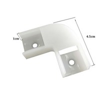 V 코너 커넥터 알루미늄 프로파일 채널 홀더 90 도 플라워 유백색 45cm LED 트립 바 라이트 플랫 모양, 04 1pcs Flat Coner