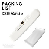 수비드머신 가정용 자동 진공 포장기 120W 최고의 음식 진공팩 씰링기 10 장, WHITE+영국 플러그+220V