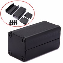 정션박스 분전함블랙 DIY PCB 악기 전자 프로젝트 상자 압출 알루미늄 인클로저 케이스 50*25*25mm 회로 기, 한개옵션0