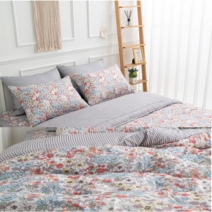 모달이불 특대 간절기이불 차렵이불 친환경 천연소재 모달100% 부드러운 꽃무늬 침대패드 봄 가을 이부자리