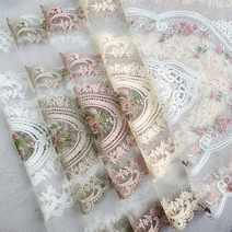 프렌치 고급 레이스 뜨왈트윈 로맨틱 러너 73cm, 화이트