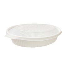행복물류 찜용기 포장용기 배달용기 TY-타원형찜용기(340x240x60mm)-소, 1박스, 100개입