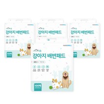 한스웰 시치미 쓱 배변패드 중형 100매입, 4개입