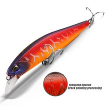 Bearking 10cm 15g 핫 모델 낚시 미끼 하드 미끼 14color 미노우 품질 전문 미노우 depth0.8-1.5m, m, 씨엔, 1개