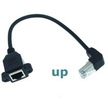 고 90도 8p8c ftp stp utp cat5 rj45 에서 나사 lan 이더넷 컴퓨터 네트 확장 케이블, 100cm, 위로