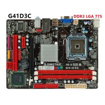 BIOSTAR G41D3C 오리지널 데스크탑 마더 보드 G41 LGA 775 DDR3 SATA2 USB2.0 Micro ATX