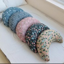 아기 반달 쿠션 등쿠션 침대 헤드 순면, 노랑