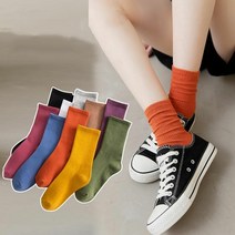 사계절 컬러삭스 데일코디 단색양말 가을겨울