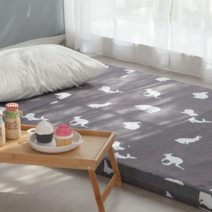 뜨란채 3단접이식 원룸 매트리스 토퍼, 생활방수 라이트네이비