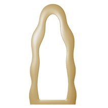 비정형거울 웨이브전신거울 옷가게 카페 드레스룸 현관 피팅 독특한, 기본, 베이지 70cmx170cm
