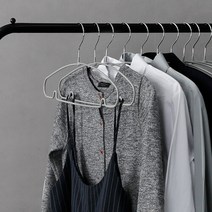 [홈앤하우스] 모노 논슬립 라운딩 옷걸이 10P, 블랙, 10개입