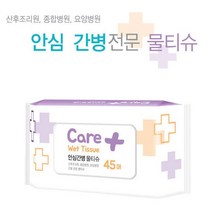 케어플러스 안심 간병 물티슈 캡형 45매, 5개
