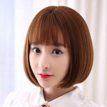 숏컷통가발, 1개, 블랙