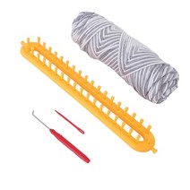 직사각형 Loom 세트 긴 보드 직조 공예 원사 키트 스카프 목도리 스웨터 담요에 대한 DIY 도구, 01 BT36