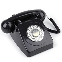 레트로 전화기 미국 빈티지 유선 1960S 클래식 로터리 다이얼-611447