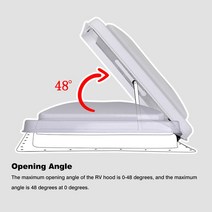 캠핑카 카라반 창문 윈도우 부품 RV 지붕 환기 커버 캐러밴 모터홈용 범용 자동차 공기 후드 캠핑 트레일러, 한개옵션0
