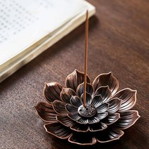 연꽂 향 홀더 인센스 받침 꽂이, 브론즈