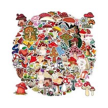 100 pcs Cute 머쉬룸 Stickers Pack for Water BottleVinyl Waterpr