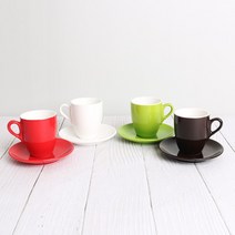 노빌타 도피오 더블 에스프레소잔 세트 4color, 상세설명 참조, 도피오 레드세트