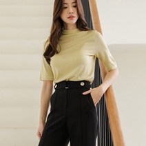 [루이스엔젤] 샤이닝 메탈사 드레이프 5부소매 티셔츠