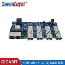 파이버 스위치 4F3E 미디어 컨버터 이더넷 4 Sfp 3 RJ45 1.25G 산업용 등급 기가비트 1000M, [01] the only PCBA