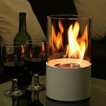 낭만가득 에탄올 난로 크리스마스 홈카페 감성캠핑 불멍 미니벽난로 내열강화유리, 에탄올1리터