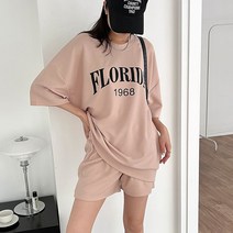 퍼니걸스 5339 박시핏 레터링 트레이닝 세트 여성의류