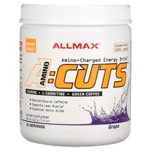 ALLMAX ACUTS 아미노 차지드 에너지 드링크 블루 라즈베리 210g(7.4oz), 포도