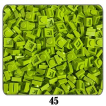 부품500 개/몫 100G 플레이트 1x1 빌딩 블록 MOC 부품 DIY 픽셀 아트 QR 코드 벽돌 모자이크 키즈 완구 52, 45 45, 한개옵션1