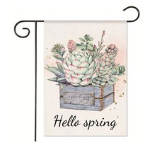 봄정원 플래그 꽃 외부 수직 휴일 마당 장식 배너 30*45CM(11 81IN *, 14 14