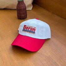 [당일출고] 베를린 배색 자수 레드 커플 숏챙 스포티 테니스 서핑 바캉스 볼캡 귀여운 모자