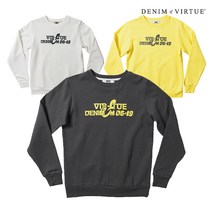 데님오브벌츄 데님오브벌츄 공용 프린트 로고 맨투맨_DU93TM003M