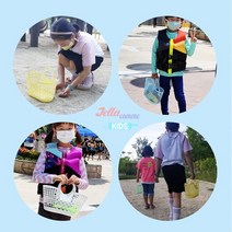 젤라꼼므 어린이 체험학습 시장바구니 6칼라, 민트