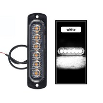 12-24V 비상 경보 스트로브 트럭 사이드 마커 스트로보 스코프 깜박이 앰버 LED 경고등 바 자동차 및 차량용 경찰 플래시, [03] 1pcs White