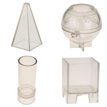 GHSHOP 4 모듬 된 모양 플라스틱 촛불 만들기 금형 비누 금형 촛불 만들기 공예, 설명, 클리어