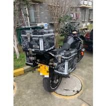 무드패싯 혼다 CB500X 탑박스 사이드박스 미러링 입체 스티커 튜닝 커스텀 리어캐리어, B 블랙
