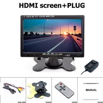 카페키오스크 카드단말기 무인 호텔 스탠드 병원 Podofo-7 인치 휴대용 LCD 모니터 디스플레이 스크린, 02 HDMI screen and PLUG