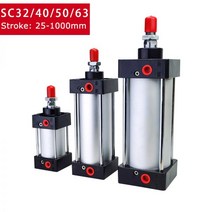 표준 공기 공압 실린더 SC 32405063mm 보어 복동 50751001251501752002503003504005001000mm 스트로크, Stroke 125mm_SC63 (Bore 63mm)