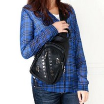 여자 스터드 스트릿 투웨이백 징장식 크로스백