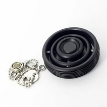 피젯스피너 성인 스트레스 해소 장난감 3d 금속 자이로 스코프 손가락 감압 장난감 회전, 3세대 블랙