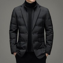 남성용 겨울 따뜻한 다운 수트 재킷 비즈니스 캐주얼