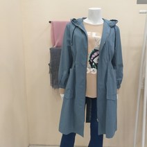 후라밍고 후드야상바바리(F801911301/블루.블랙)