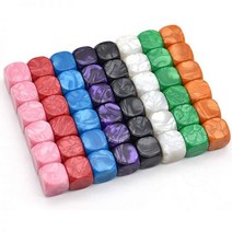 대형주사위 미니 주사위 스펀지 숫자 진주 패턴 원형 위 빈 광택 DIY 게임 액세서리 16mm 10PCs/세트, 01 White