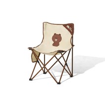 Mobi Garden-라인 프렌즈 야외 캠핑 스툴 미니 접이식 낚시 의자 아웃도어 가구 장비, 04 Off white