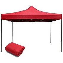 런웨이브 벨크로 타입 A형 캐노피 천막 2 x 2 m 지붕 + 프레임 + 일반 벽면 4면, 레드, 1세트
