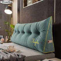 침대 등받이 삼각 쿠션FORMTHEO-큰 긴 웨지 베개 장식 홈 침대 머리판 등 쿠션 싱글 더블, 04 as picture_04 120x50x20cm